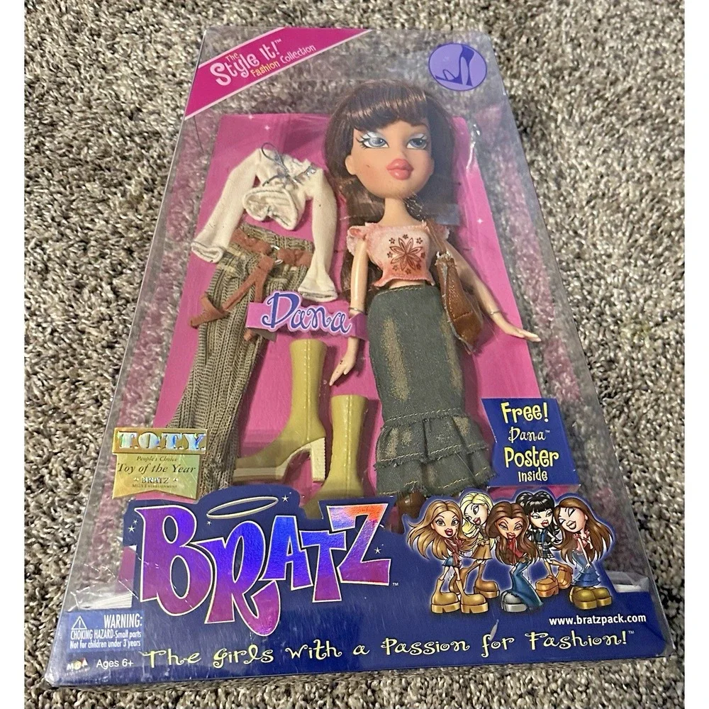 Bratz Dana Style It! Fashion Collection Doll with Poster 2003 MGA - New In Box
